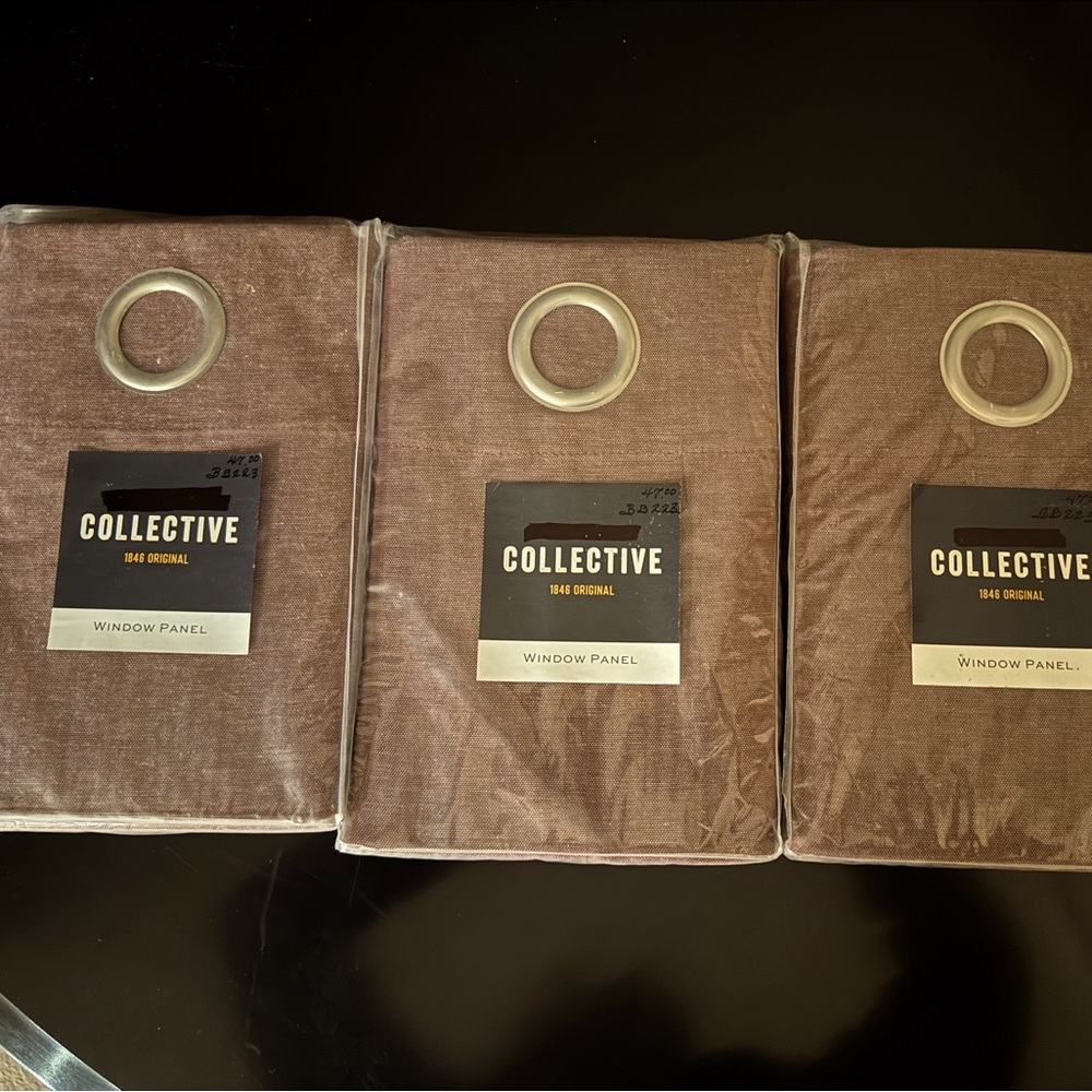 Set of 3 Wamsutta lined 108” curtain panels